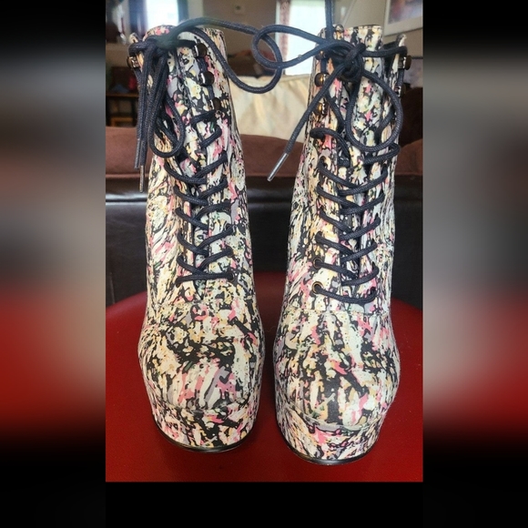 Asos colorful wedge boot lace up - Picture 2 of 8